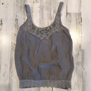 Simply Irresistible tank style top macrame detail